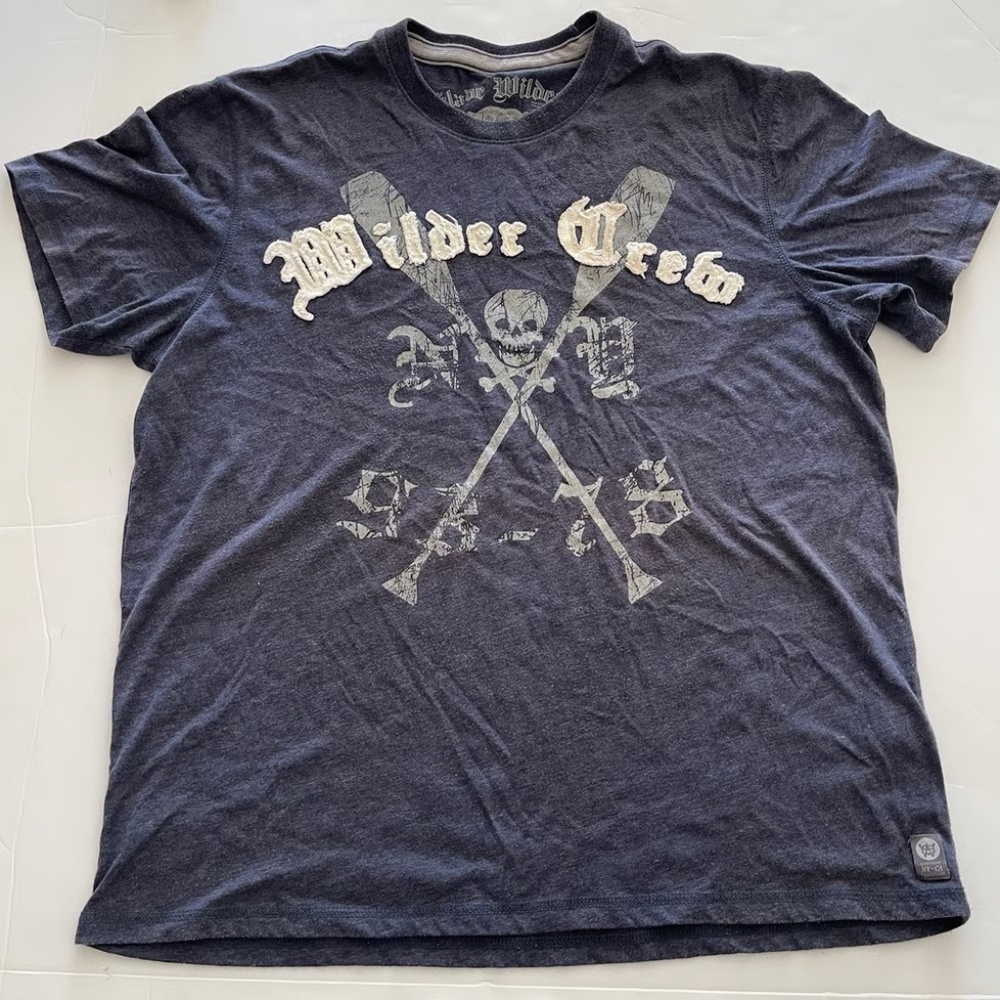 Slade Wilder Navy Blue Wilder Club Vintage Graphic Tee Size L